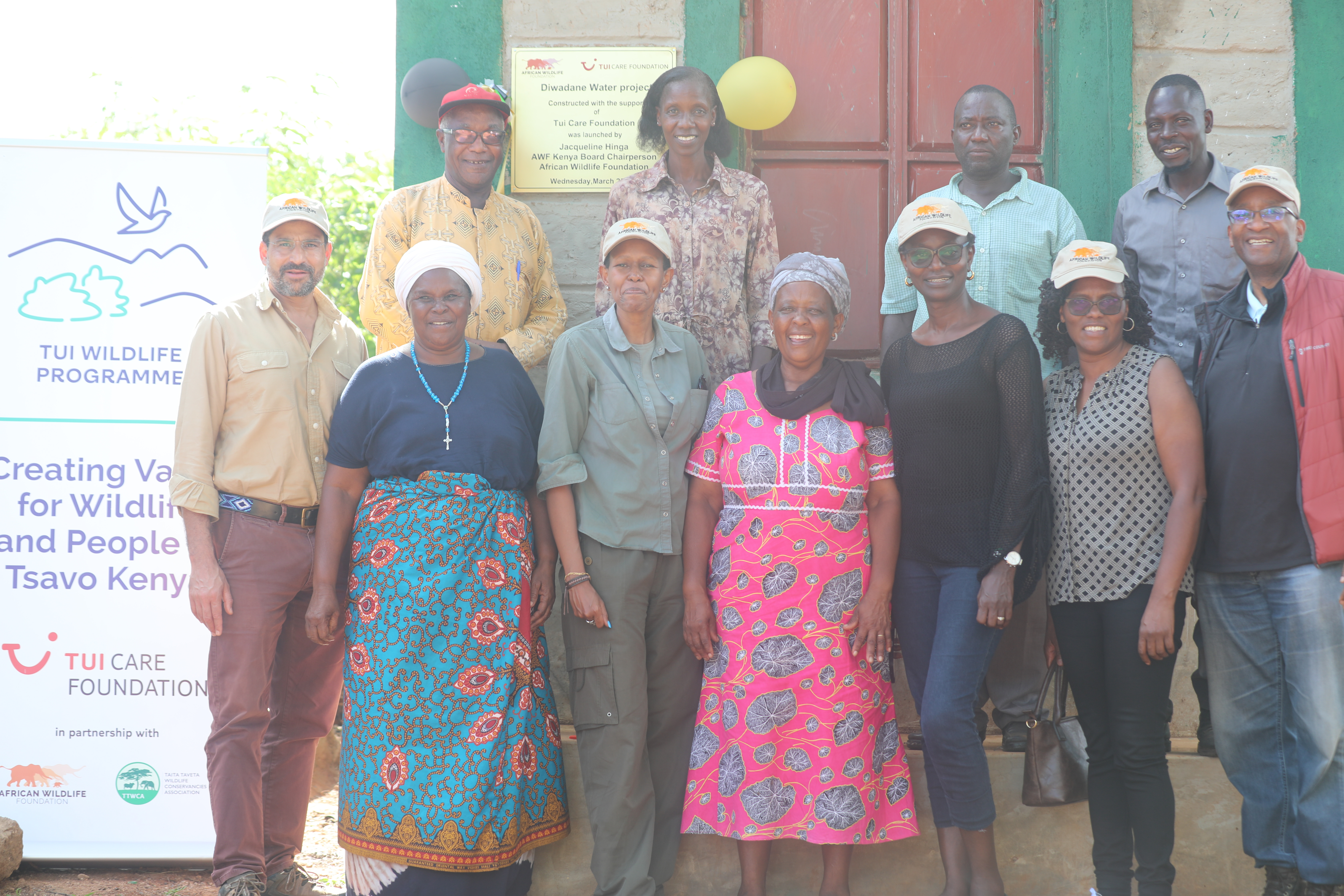 AWF Kenya Board with the leadership team of the Diwadane Cooperative Society 