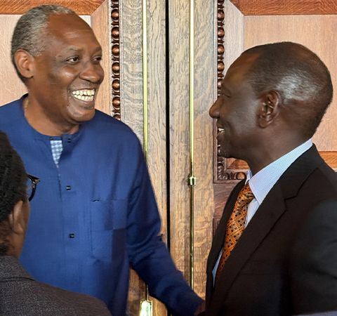 AWF CEO Kaddu Sebunya met with H.E. William Ruto, President of Kenya