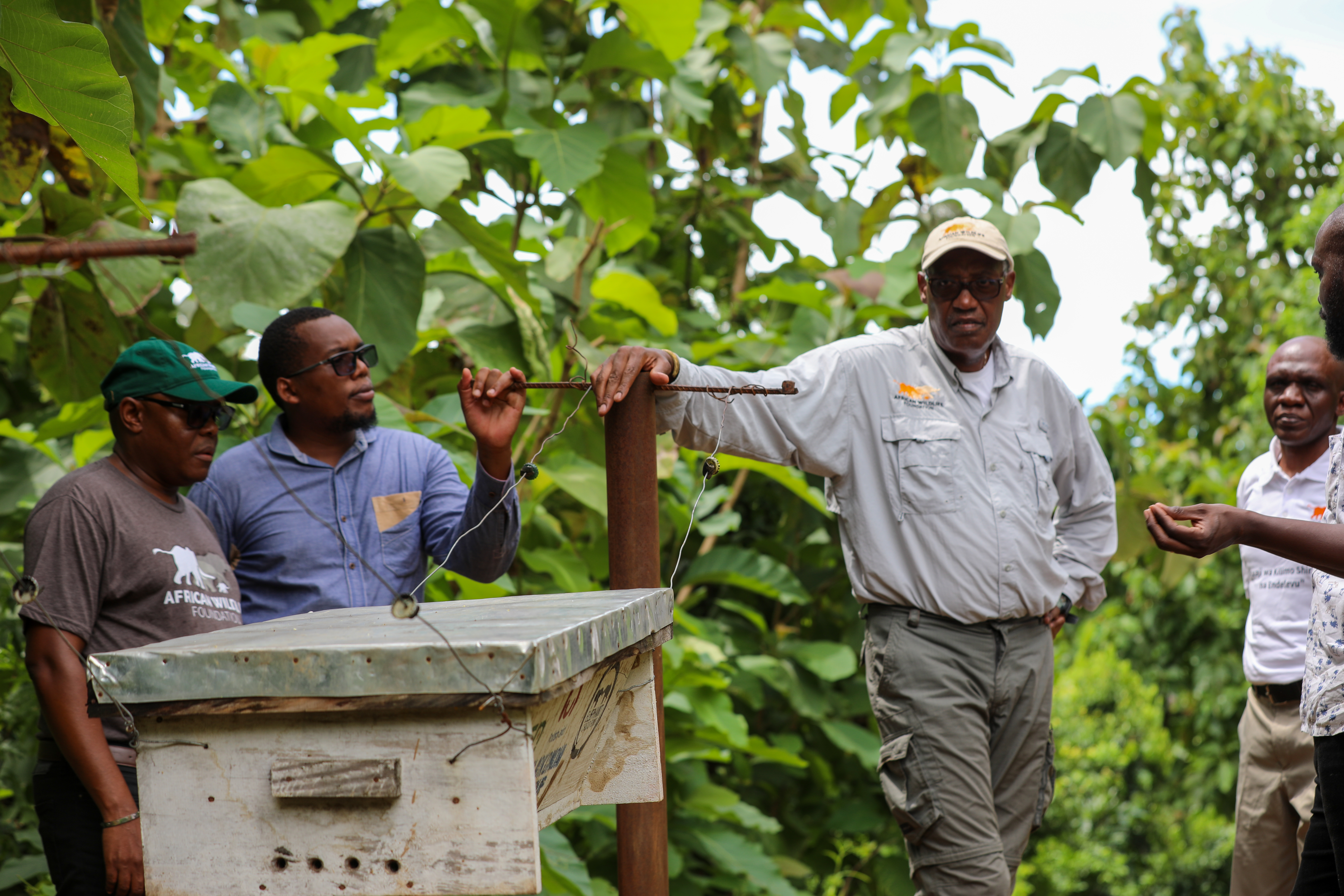 AWF CEO, Kaddu Sebunya during his trip to Kilombero, Tanzania 