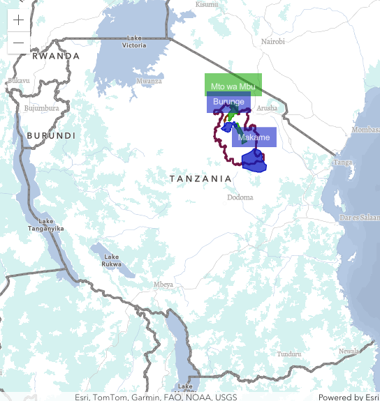 Map of Manyara Landscape