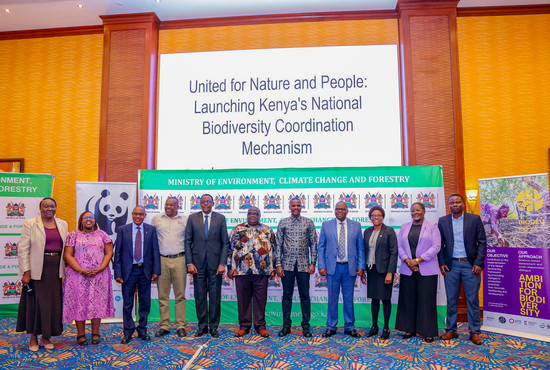 Group Photo during the launch of the National Biodiversity Coordination Mechanism 