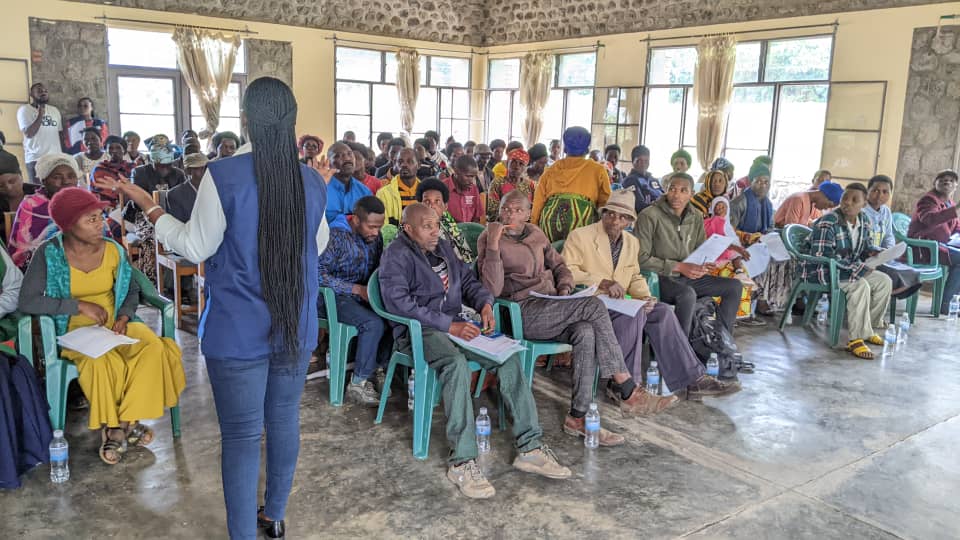 Community members at the business incubation program 