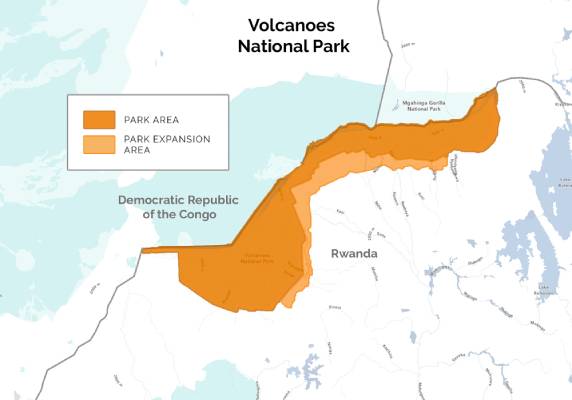 Map of Volcanoes National Park