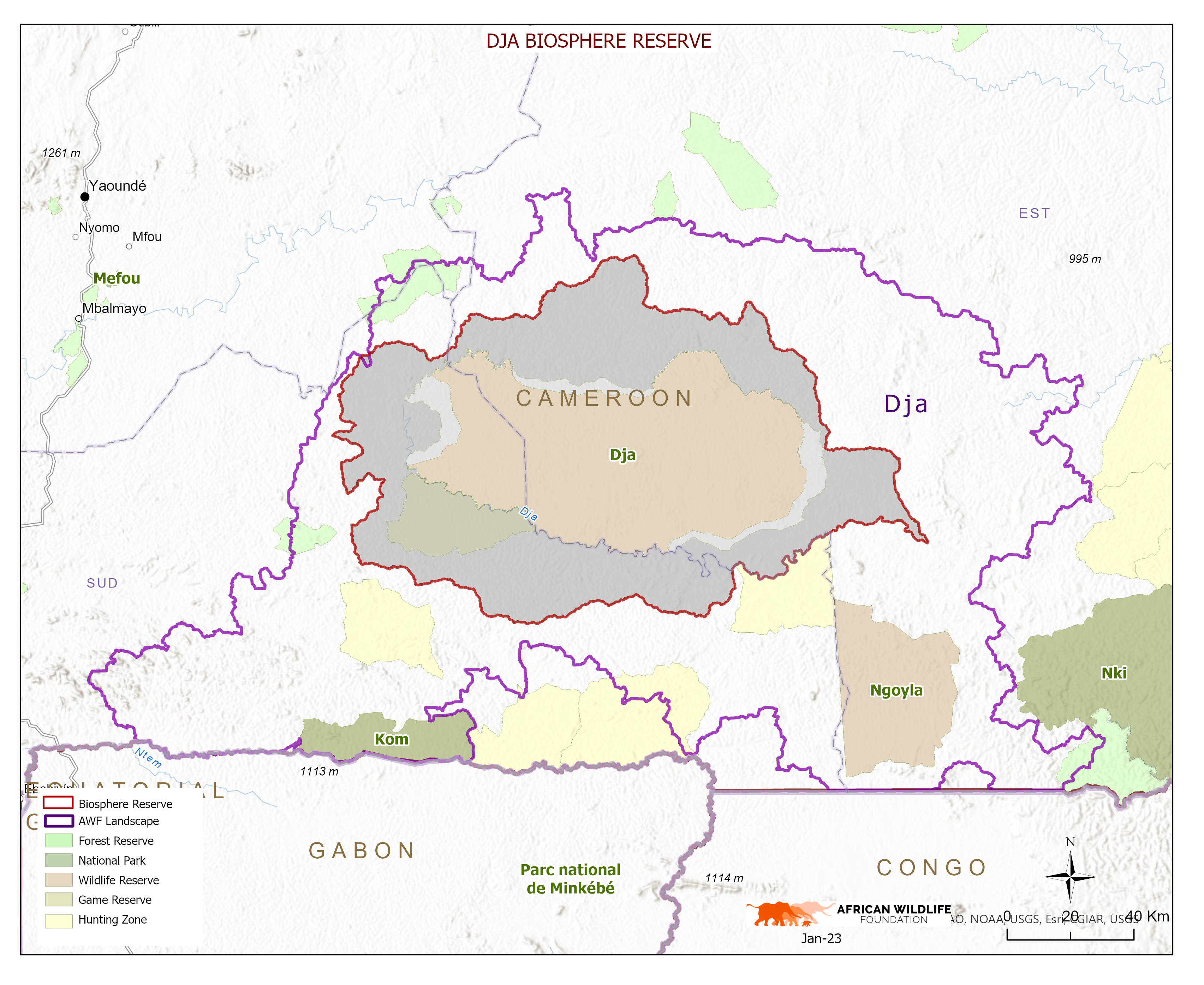 Dja Landscape Map