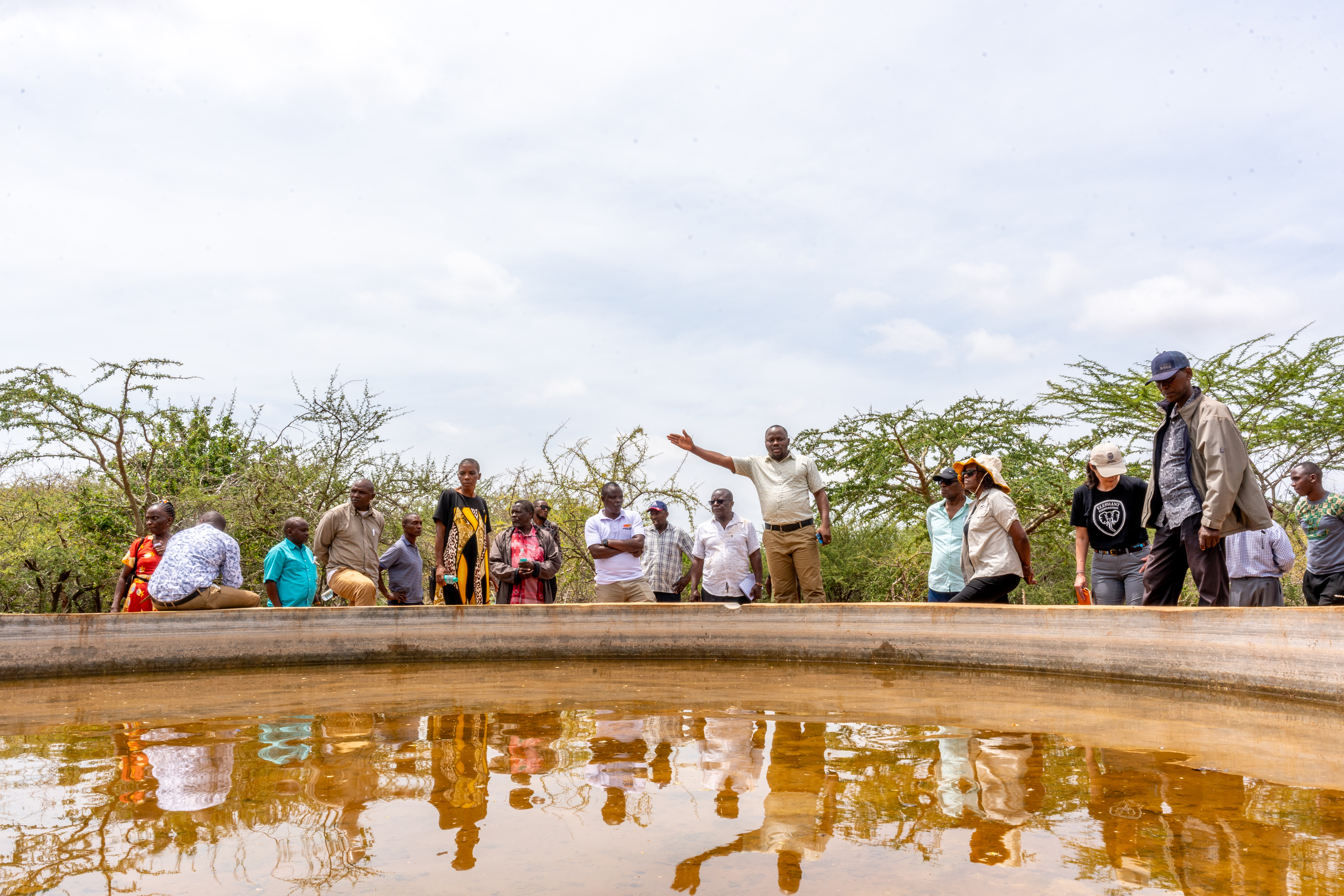 The Water pan where wildlife will be drinking water from the borehole 