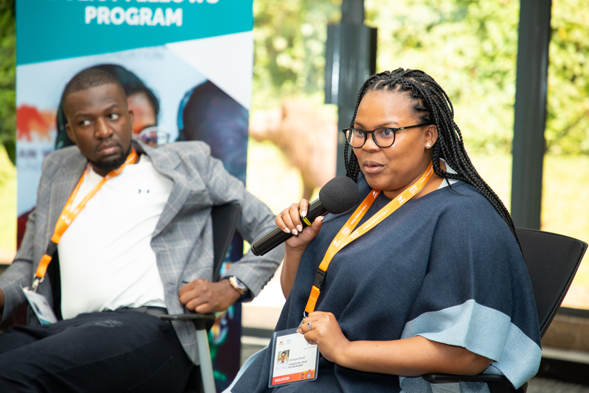 Simangele Msweli during one of the youth Workshops