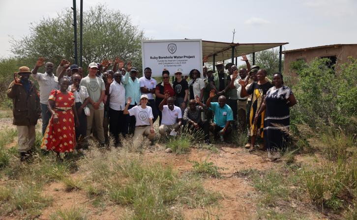 Official launch of the Twiga Borehole in Mgeno Conservancy by Elephant Corporation and African Wildlife Foundation 