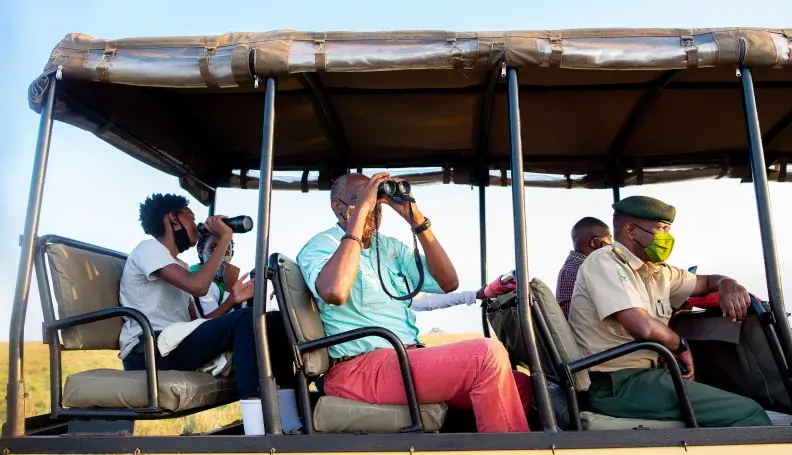 AWF CEO, Kaddu Sebunya on Safari in Kidepo National Park, Uganda