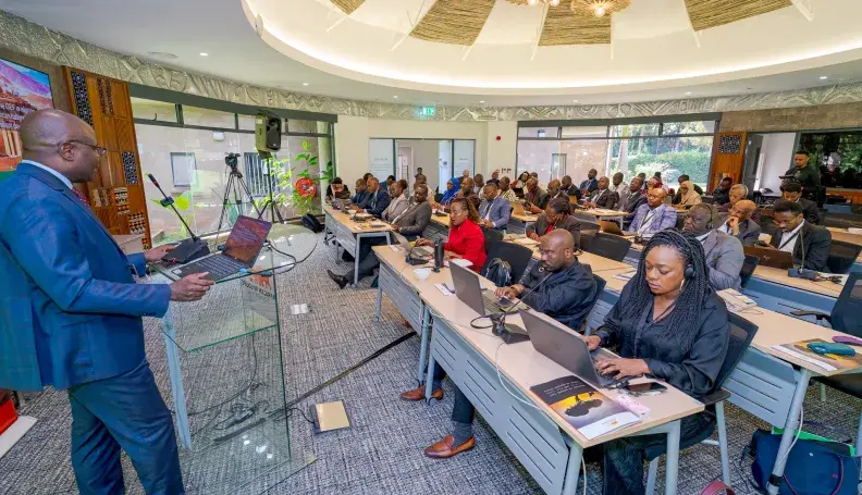 GEF Africa Regional Director, Jonky Tenou leading during the GEF Operational Focal Points (OFP's) at the African Wildlife Foundation Headquarters in Nairobi, Kenya