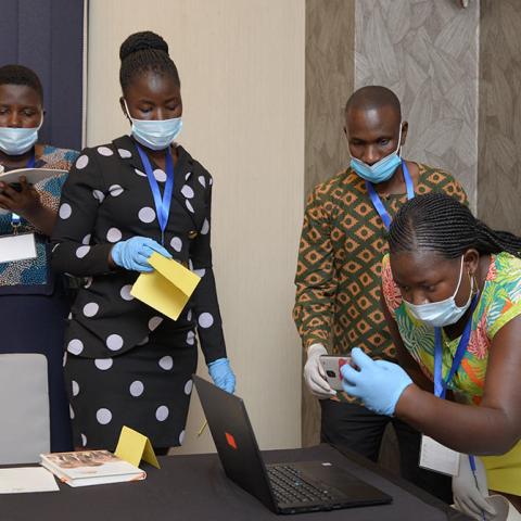 Photo of Ugandan Wildlife Authority participants at AWF cybercrime training in Uganda