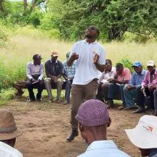 Community meeting in Mbire