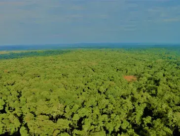 Aerial view of Bili-Uele Landscape in DRC