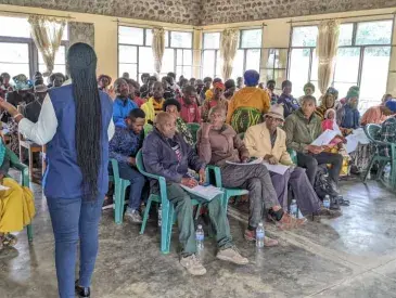 Community members at the business incubation program 